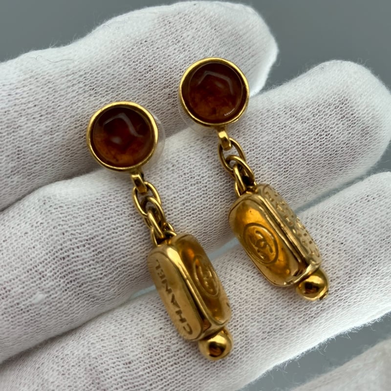 CHANEL (シャネル) ヴィンテージ カラーストーン グリポア ココマーク