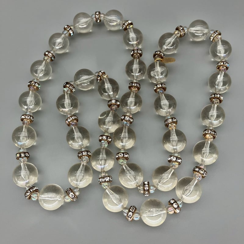 CHANEL (シャネル) ヴィンテージ クリア ラインストーン ロング