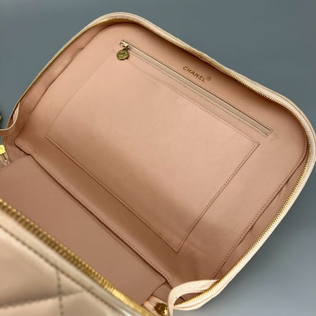CHANEL (シャネル) ヴィンテージ パテントレザー エナメル バニティ ショルダーバッグ ハンドバッグ