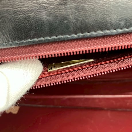 CHANEL (シャネル) ヴィンテージ ダブルターンロック ココマーク ラムスキン ハンドバッグ ショルダーバッグ