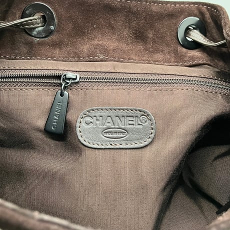 CHANEL (シャネル) ヴィンテージ スエード ココマーク マグネット式 リュックサック バックパック