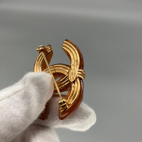 CHANEL (シャネル) ヴィンテージ ココマーク べっ甲 ブローチ