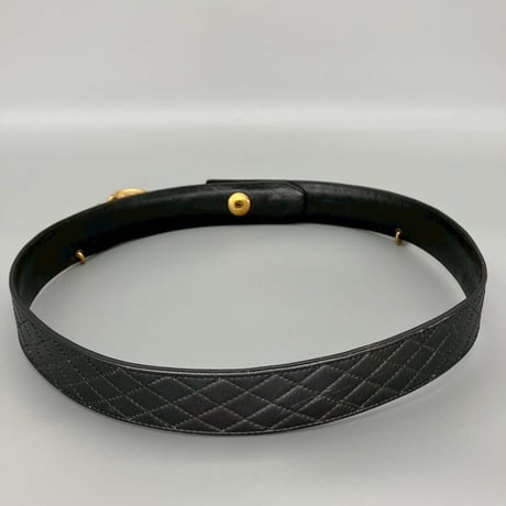 CHANEL (シャネル) ヴィンテージ マトラッセ ココマーク ターンロック チェーン ベルト
