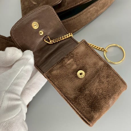 CHANEL (シャネル) ヴィンテージ スエード マルチポーチ ココマーク ベルト