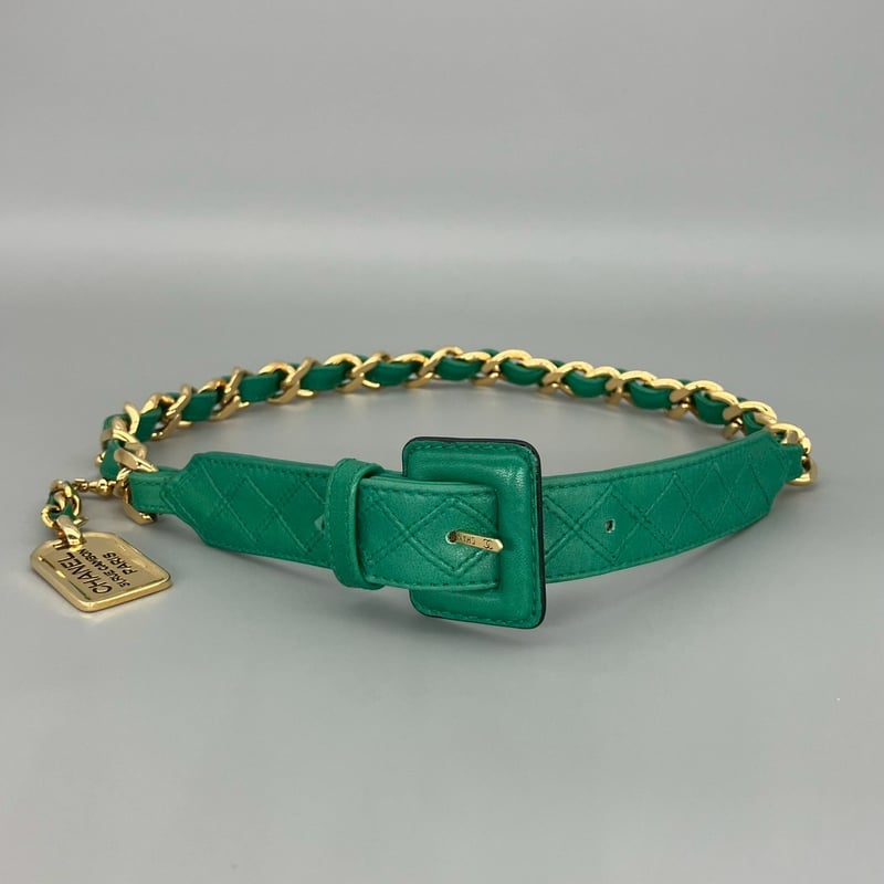 CHANEL (シャネル) ヴィンテージ 31 RUE CAMBON レザー チェーン ベルト