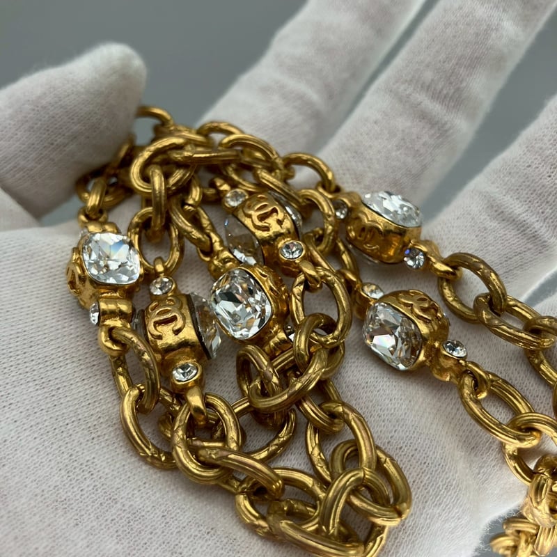 正規品⭐︎CHANEL ココマーク ラインストーン ロング CHANEL シャネル ロングネックレス ココマーク ラインストーン