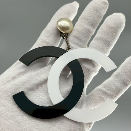 CHANEL (シャネル) ヴィンテージ デカココ ココマーク パール スイング イヤリング
