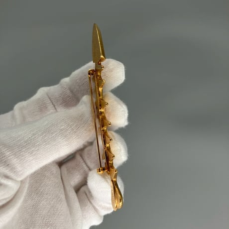 CHANEL (シャネル) ヴィンテージ フィッシュボーン 魚 骨 ココマーク ブローチ