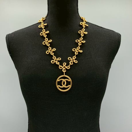 CHANEL (シャネル) ヴィンテージ ココマーク ロングチェーン ネックレス