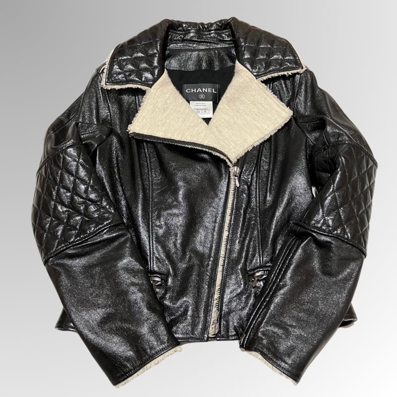 CHANEL シャネル　ジャケット　レザー　ライダース コメ兵｜シャネル CHANEL レザーライダースジャケット｜CHANEL