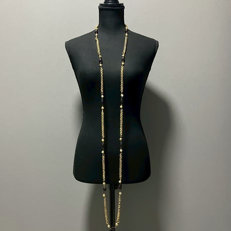 CHANEL (シャネル) ヴィンテージ カラーストーン グリポア ラインストーン ロングネックレス