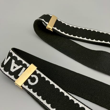 CHANEL (シャネル) ヴィンテージ ココマーク ロゴ サスペンダー