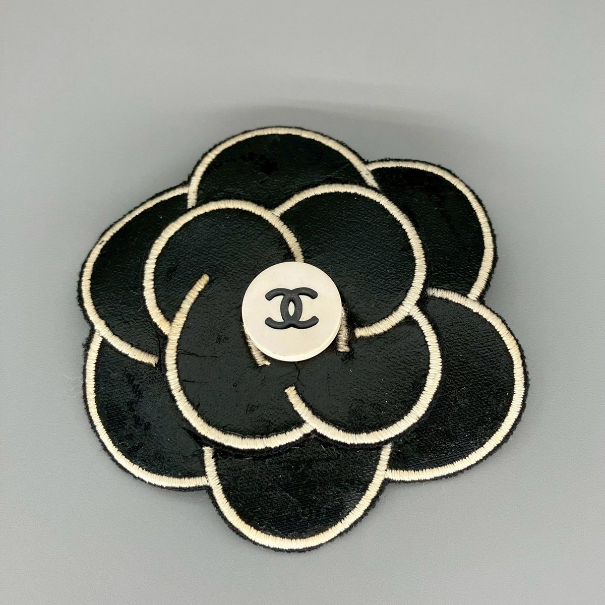 CHANEL (シャネル) ヴィンテージ ココマーク カメリア ブローチ