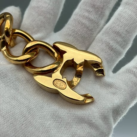 CHANEL (シャネル) ヴィンテージ ココマーク ターンロック ゴールド ブレスレット