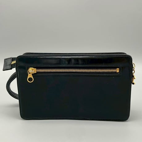 CHANEL (シャネル) ヴィンテージ ターンロック ココマーク レザー クラッチバッグ ハンドバッグ