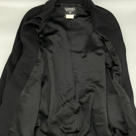 CHANEL (シャネル) ヴィンテージ ココボタン カシミア ベルト ジャケット コート
