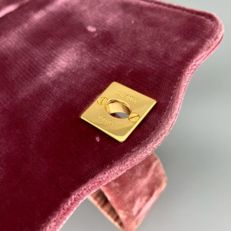 CHANEL (シャネル) ヴィンテージ ベロア ベルベット ターンロック ココマーク ミニハンドバッグ