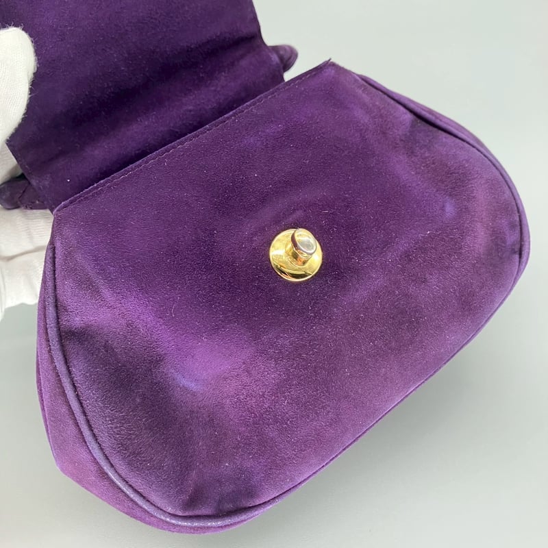 CHANEL ヴィンテージ スエードハンドバッグ CHANEL (シャネル) ヴィンテージ スエード ツイスト ターンロック ココ