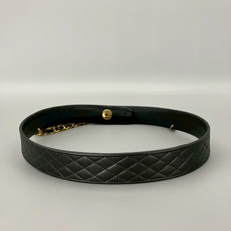 CHANEL (シャネル) ヴィンテージ マトラッセ ココマーク ターンロック チェーン ベルト
