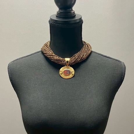 CHANEL (シャネル) ヴィンテージ 31 RUE CAMBON ココマーク グリポア カラーストーン ビーズ ネックレス