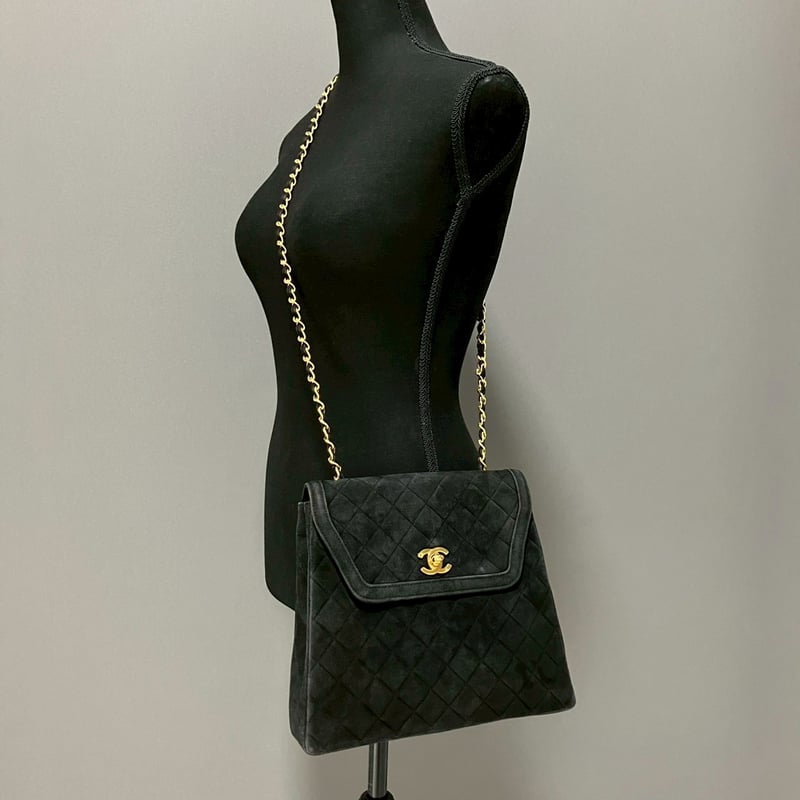 値下げ不可　CHANEL シャネル ヴィンテージ ターンロック ショルダーバッグ CHANEL (シャネル) ヴィンテージ スエード ターンロック ココマーク