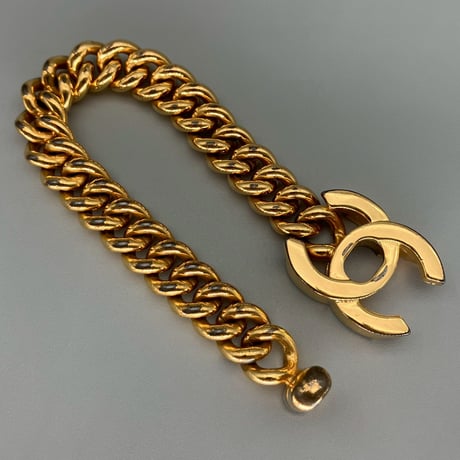 CHANEL (シャネル) ヴィンテージ デカココ ココマーク ターンロック ブレスレット