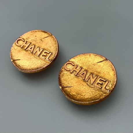 CHANEL (シャネル) ヴィンテージ ロゴ ラウンド イヤリング
