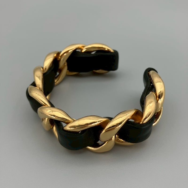 ✫*✫様 CHANEL シャネル　ヴィンテージ　ブレスレット CHANEL (シャネル) ヴィンテージ レザー チェーン ブレスレット
