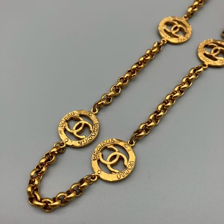 CHANEL (シャネル) ヴィンテージ ラウンド ココマーク ネックレス