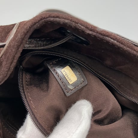 CHANEL (シャネル) ヴィンテージ スエード ココマーク マグネット式 リュックサック バックパック