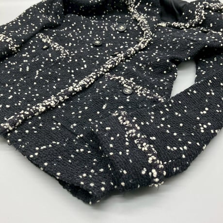 CHANEL (シャネル) ヴィンテージ ツイード 粉雪 ココボタン ジャケット