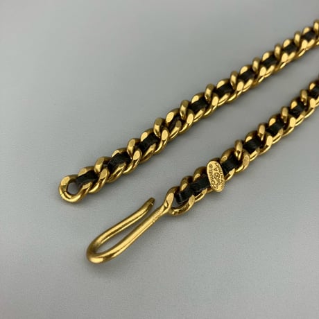 CHANEL (シャネル) ヴィンテージ ロケットペンダント ココマーク グリポア カラーストーン レザーチェーン ネックレス