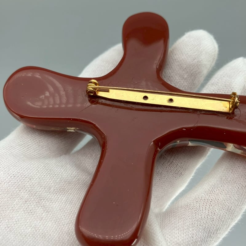 CHANEL (シャネル) ヴィンテージ ココマーク クロス 大振り ブローチ