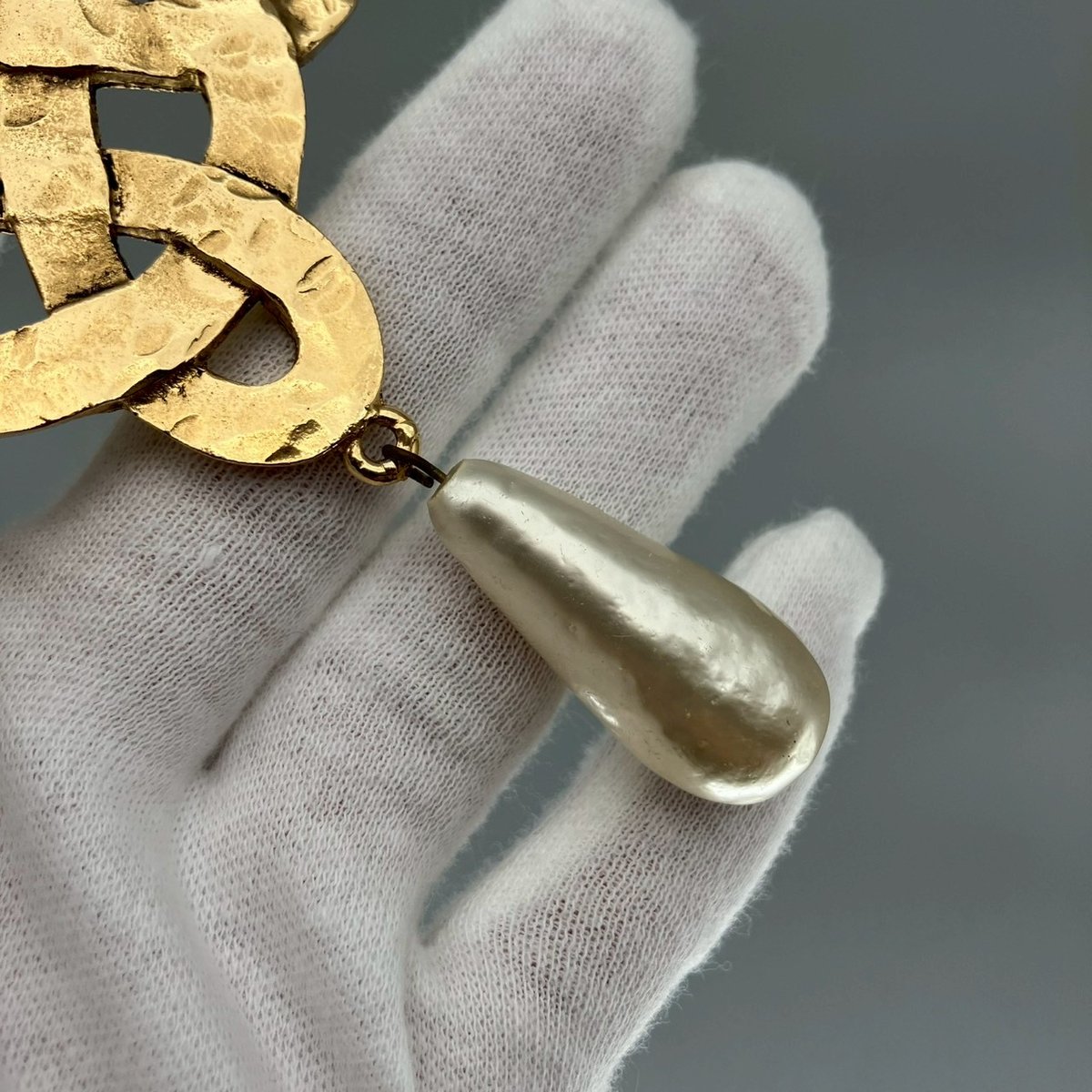 CHANEL (シャネル) ヴィンテージ 編み込み パール ブローチ | Cattleya