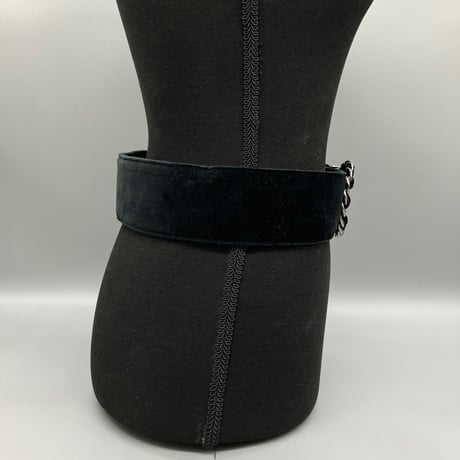 CHANEL (シャネル) ヴィンテージ ベロア ベルベット チェーン ベルト