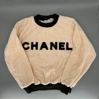 CHANEL (シャネル) ヴィンテージ ビッグロゴ パイル トレーナー トップス 長袖