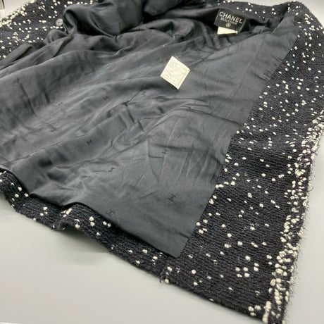 CHANEL (シャネル) ヴィンテージ ツイード 粉雪 ココボタン ジャケット