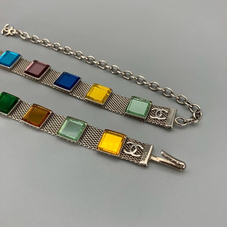 CHANEL (シャネル) ヴィンテージ レインボー ミラー ココマーク チェーンベルト