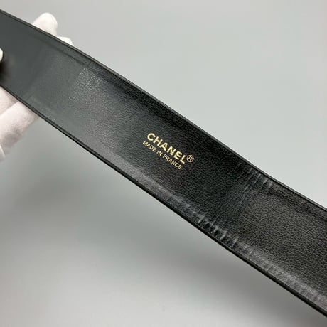 CHANEL (シャネル) ヴィンテージ ココマーク パテントレザー エナメル ベルト