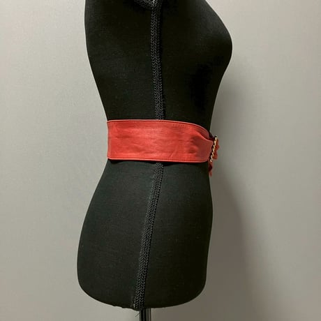 CHANEL (シャネル) ヴィンテージ レザー レッド ベルト