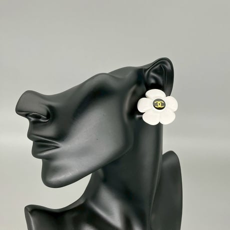 CHANEL (シャネル) ヴィンテージ ココマーク カメリア イヤリング