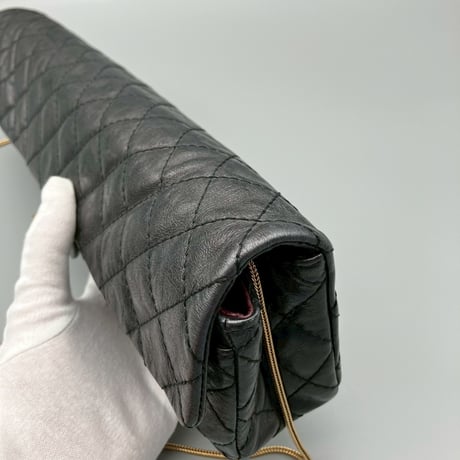 CHANEL (シャネル) ヴィンテージ マトラッセ 2.55 ミラー ロングショルダーバッグ