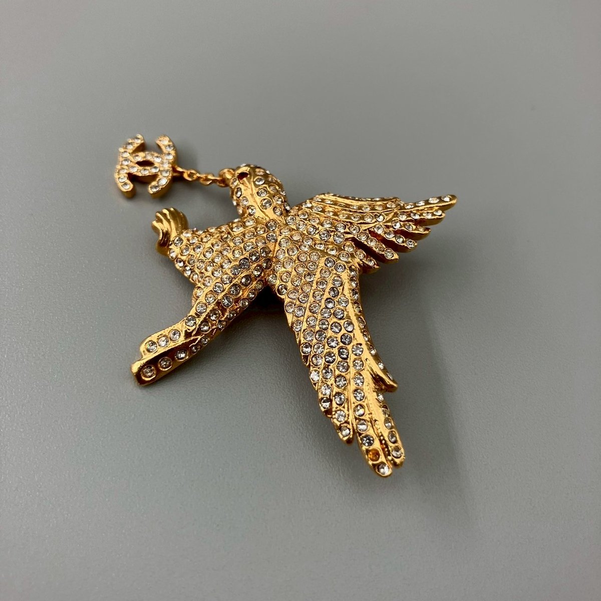 CHANEL (シャネル) ヴィンテージ イーグル ココマーク ラインストーン