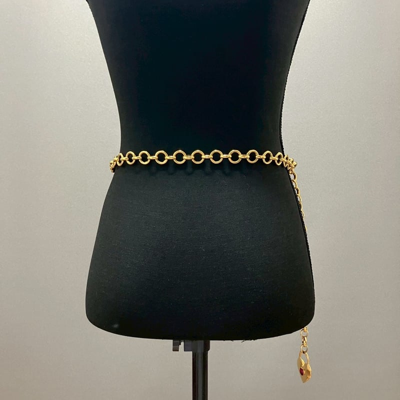 CHANEL (シャネル) ヴィンテージ ハート 2連 チェーンベルト