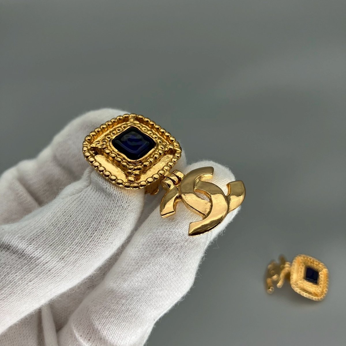 希少【CHANEL】シャネル グリポア カラーストーン リング サイドココマーク CHANEL (シャネル) ヴィンテージ グリポア カラーストーン ココ