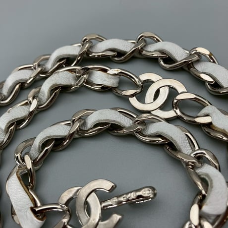 CHANEL (シャネル) ヴィンテージ ココマーク レザー チェーンベルト