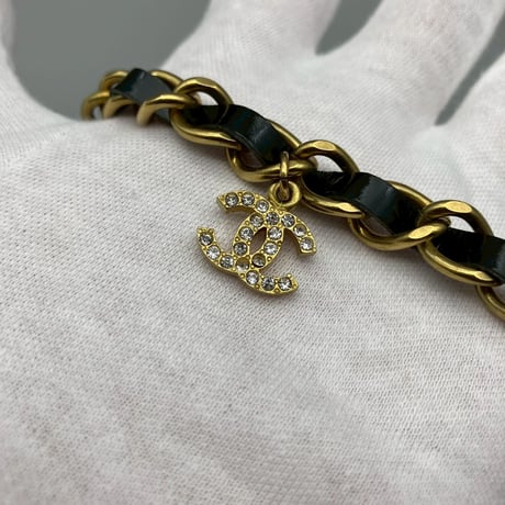 CHANEL (シャネル) ヴィンテージ ラインストーン ココマーク ネックレス チョーカー