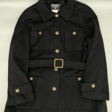 希少✨CHANEL カシミヤ ヴィンテージコート 金ボタン ココマーク シャネル/ココマーク/ゴールドボタン/カシミヤ コート/Sレディース/7号