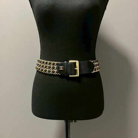 CHANEL (シャネル) ヴィンテージ ココマーク 三連チェーン ベルト