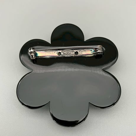 CHANEL (シャネル) ヴィンテージ カメリア ココマーク ブラック ブローチ